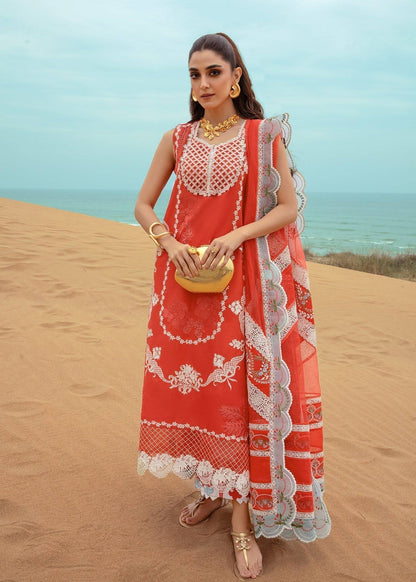 Crimson | Lawn 24 | Stars of Fire - Fiesta Coral - Pakistani Designer Dress - by Crimson | Type: Luxury - 100% Original at Saira Sultan