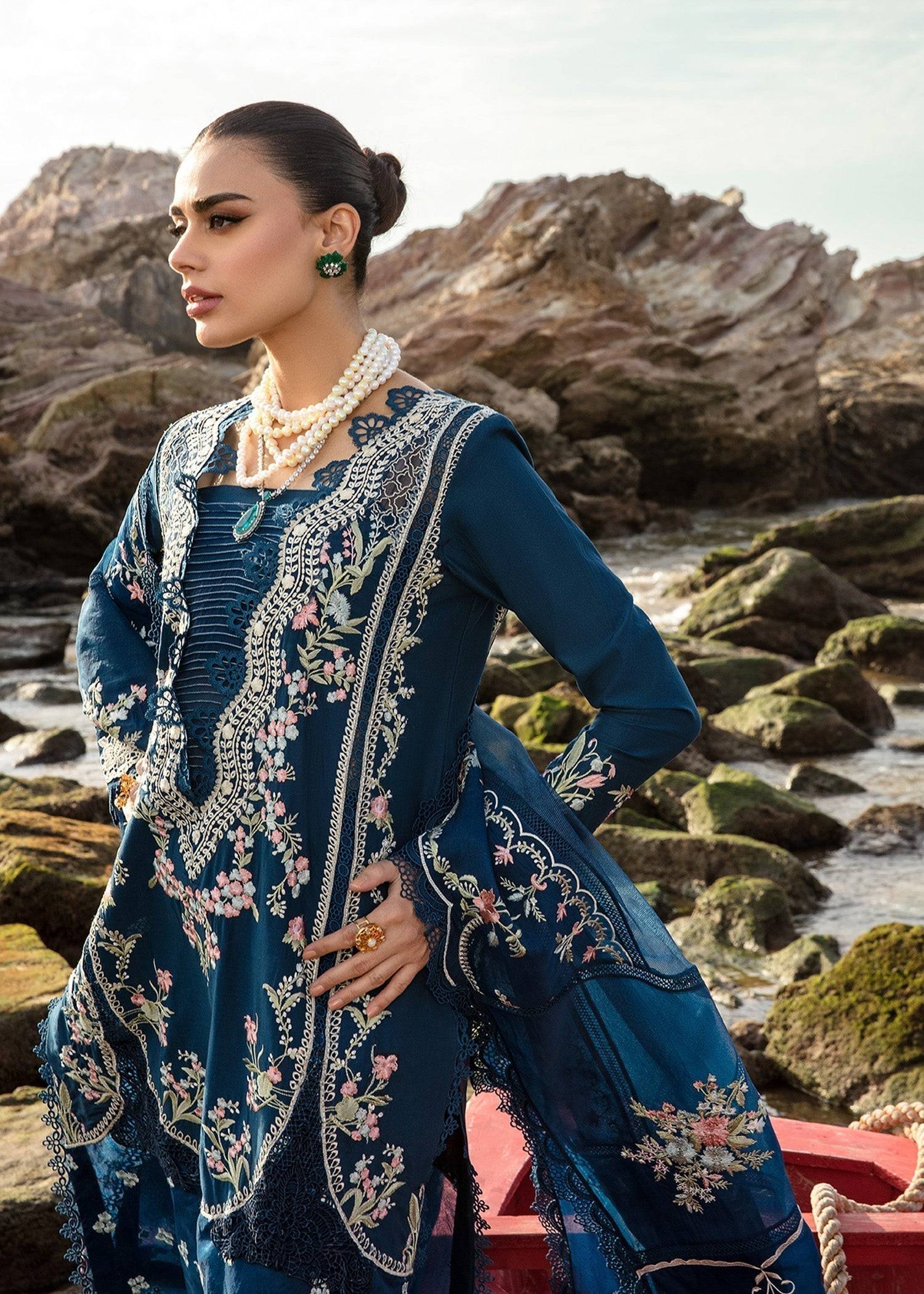 Crimson | Lawn 24 | Lolita - Lapis - Pakistani Designer Dress - by Crimson | Type: Luxury - 100% Original at Saira Sultan