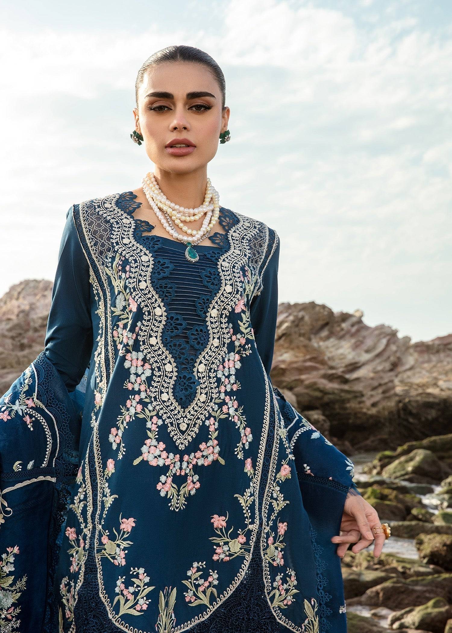 Crimson | Lawn 24 | Lolita - Lapis - Pakistani Designer Dress - by Crimson | Type: Luxury - 100% Original at Saira Sultan