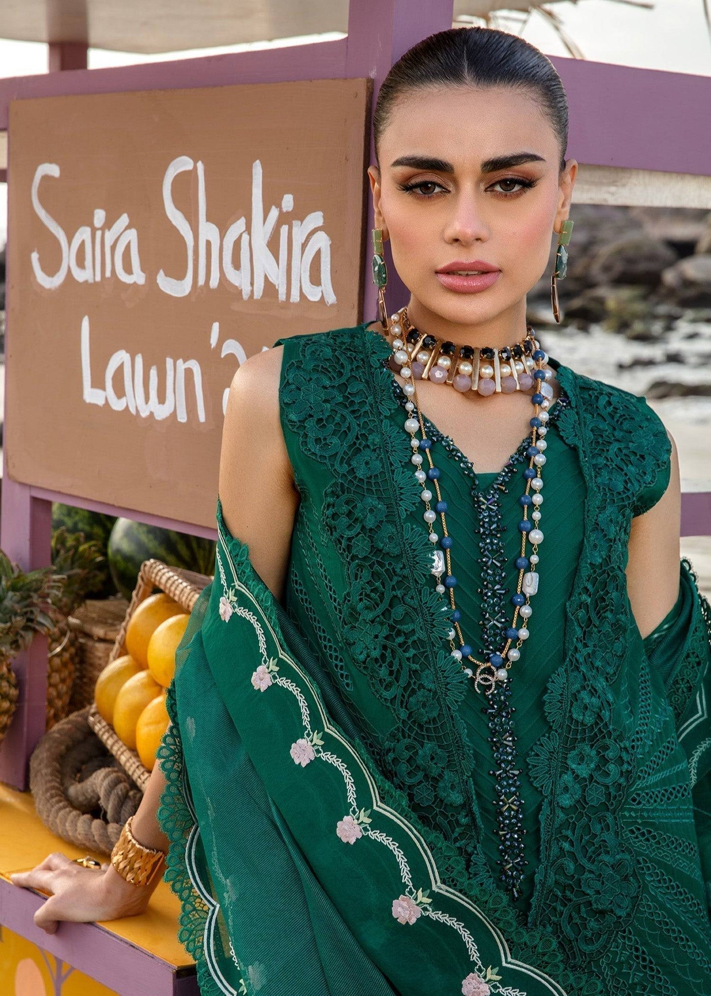 Crimson | Lawn 24 | Ulysses - Seaweed - Pakistani Designer Dress - by Crimson | Type: Luxury - 100% Original at Saira Sultan