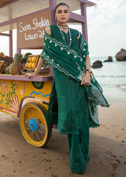 Crimson | Lawn 24 | Ulysses - Seaweed - Pakistani Designer Dress - by Crimson | Type: Luxury - 100% Original at Saira Sultan