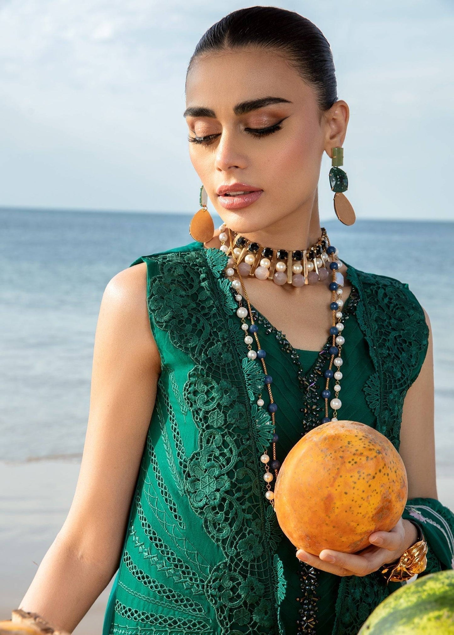 Crimson | Lawn 24 | Ulysses - Seaweed - Pakistani Designer Dress - by Crimson | Type: Luxury - 100% Original at Saira Sultan