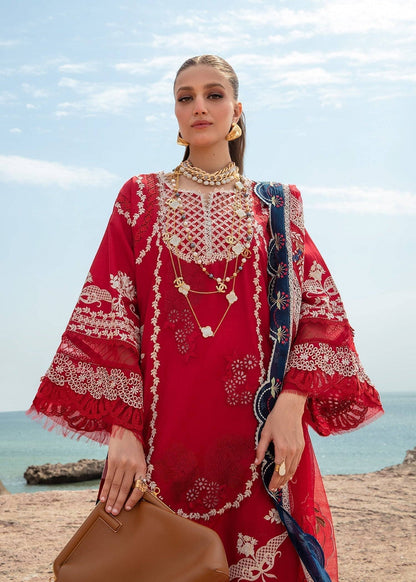 Crimson | Lawn 24 | Stars of Fire - Flame red - Pakistani Designer Dress - by Crimson | Type: Luxury - 100% Original at Saira Sultan