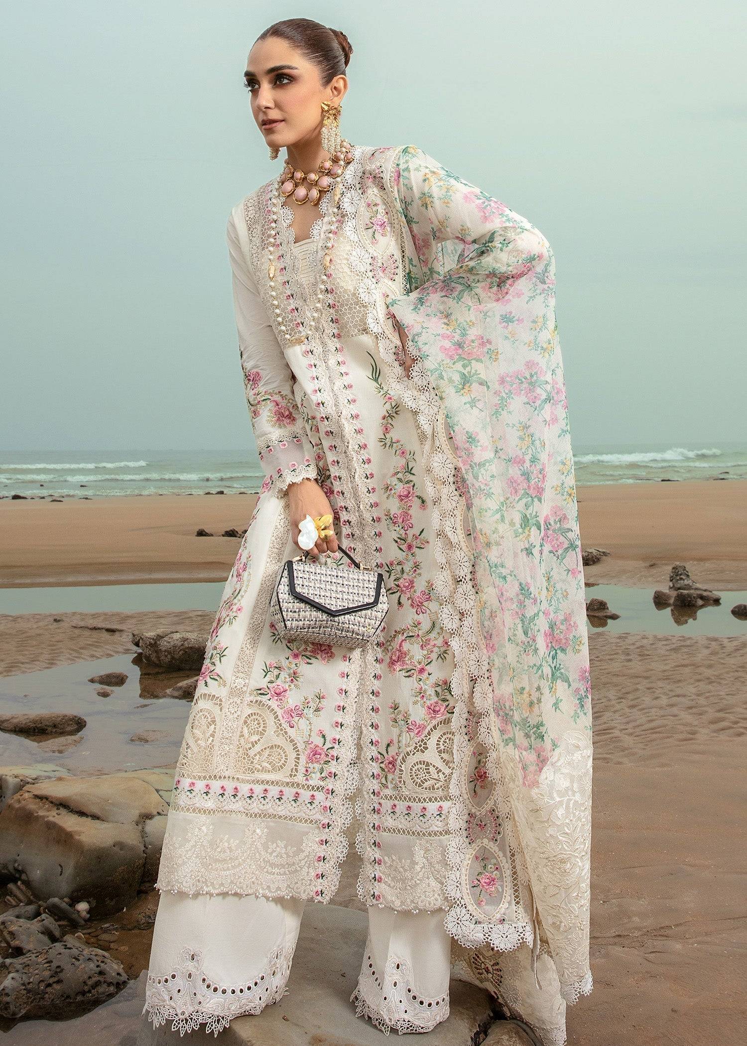 Crimson | Lawn 24 | Dove's Song - Cloud - Pakistani Designer Dress - by Crimson | Type: Luxury - 100% Original at Saira Sultan
