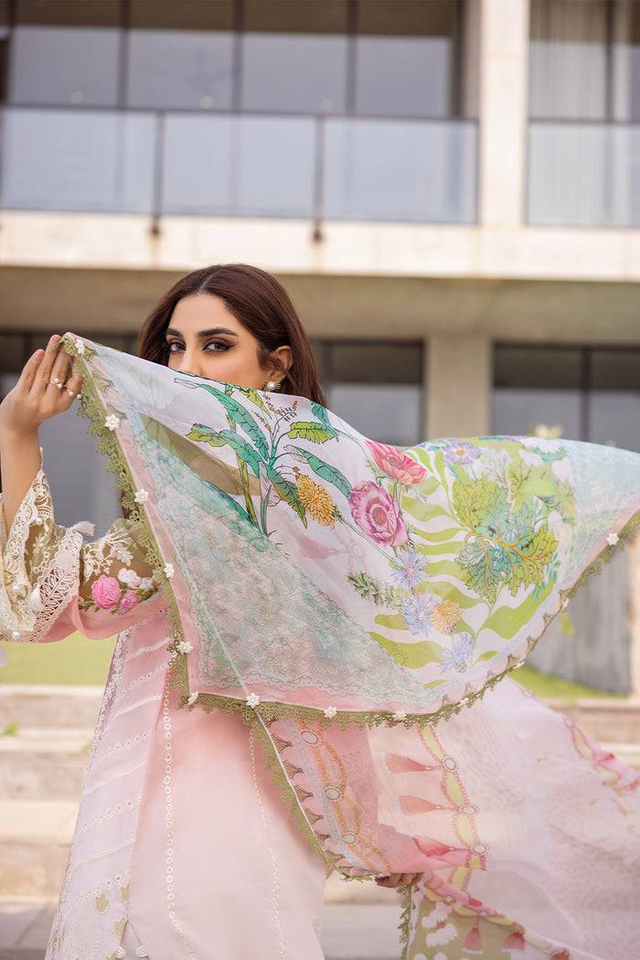 Saira Rizwan | Luxury Lawn 24 | LAUREL - SRLL24-01 - Pakistani Designer Dress - by Saira Rizwan | Type: Luxury - 100% Original at Saira Sultan