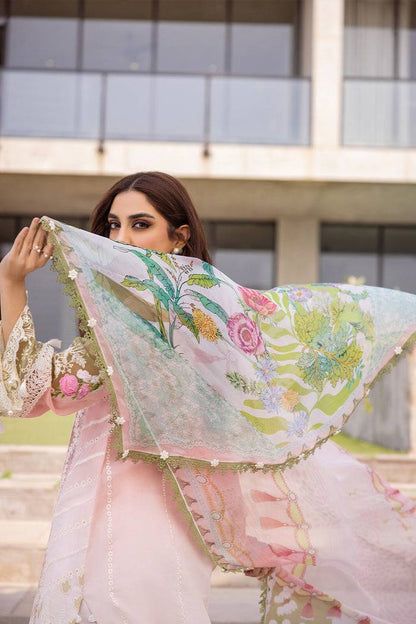 Saira Rizwan | Luxury Lawn 24 | LAUREL - SRLL24-01 - Pakistani Designer Dress - by Saira Rizwan | Type: Luxury - 100% Original at Saira Sultan
