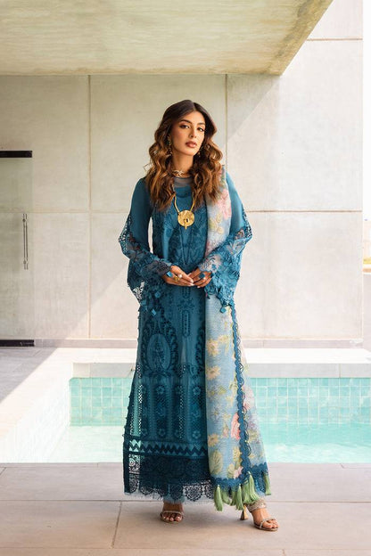 Saira Rizwan | Luxury Lawn 24 | SAPPHIRE - SRLL24-07 - Pakistani Designer Dress - by Saira Rizwan | Type: Luxury - 100% Original at Saira Sultan