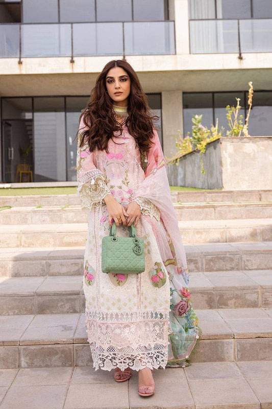 Saira Rizwan | Luxury Lawn 24 | LAUREL - SRLL24-01 - Pakistani Designer Dress - by Saira Rizwan | Type: Luxury - 100% Original at Saira Sultan