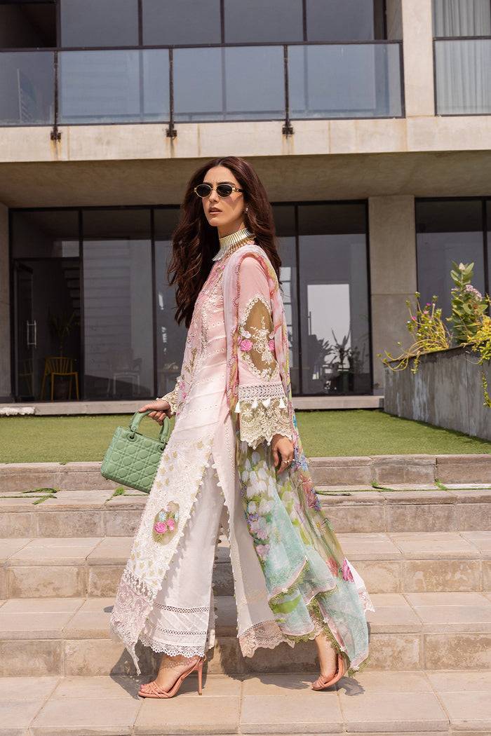 Saira Rizwan | Luxury Lawn 24 | LAUREL - SRLL24-01 - Pakistani Designer Dress - by Saira Rizwan | Type: Luxury - 100% Original at Saira Sultan