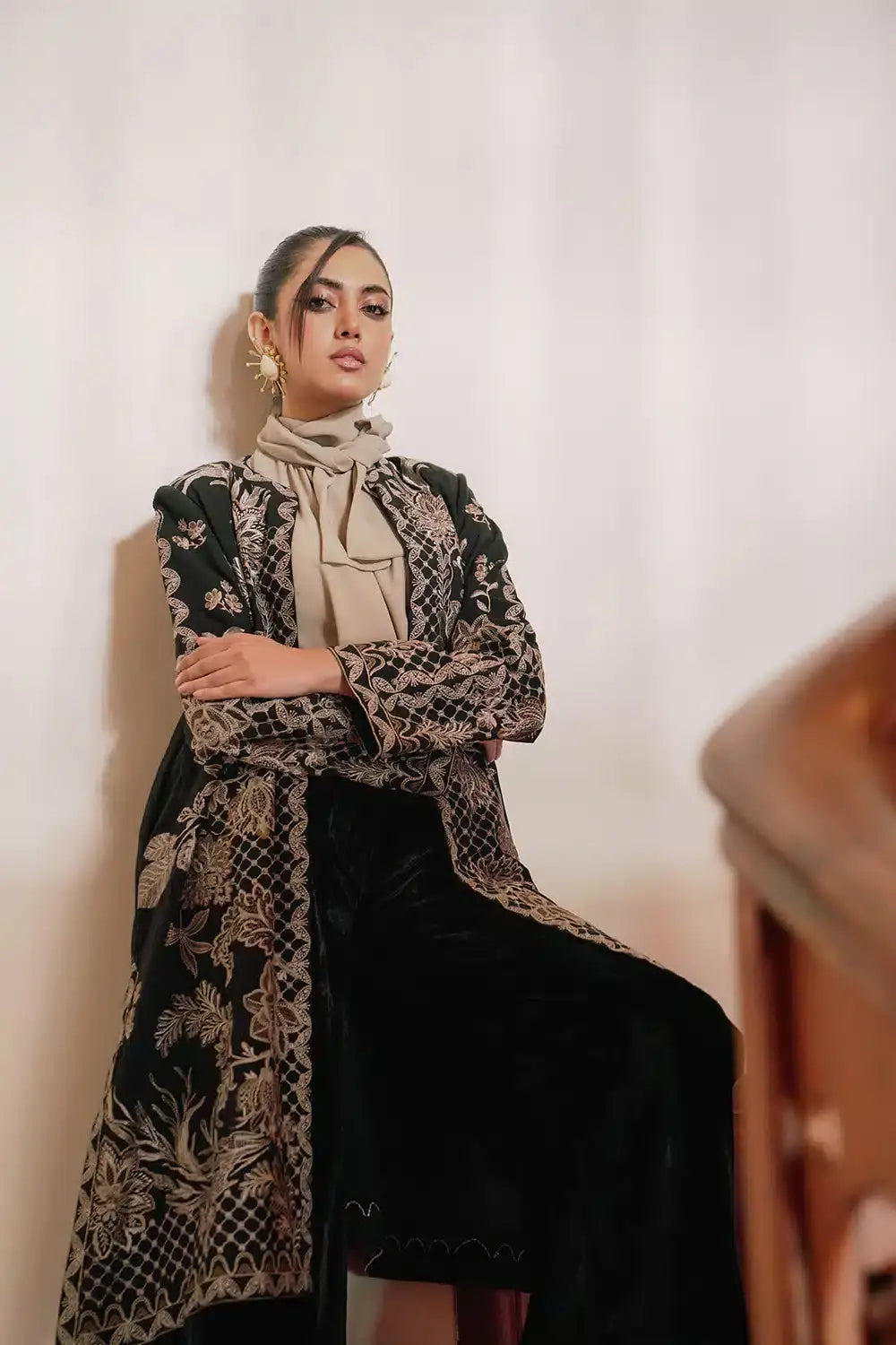 Saira Rizwan | Winter 23 | SALINA SR-05 - Pakistani Designer Dress - by Saira Rizwan | Type: Luxury - 100% Original at Saira Sultan