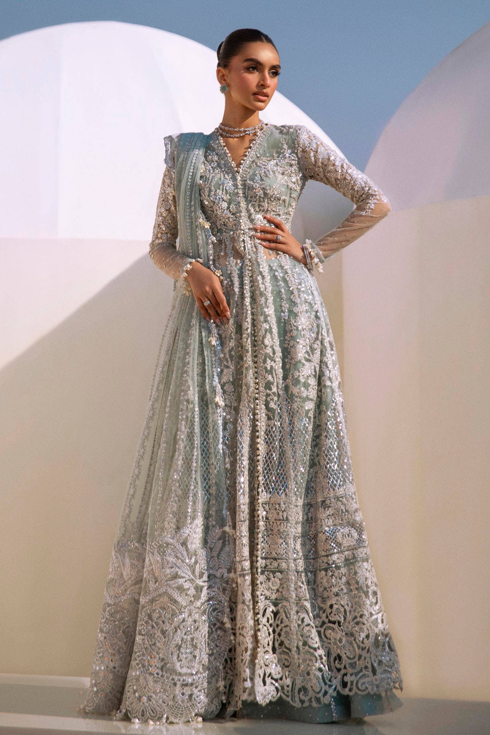 Sana Safinaz | Nura Festive 24 | N241-004-3CT - Pakistani Designer Dress - by sana | Type: Formal - 100% Original at Saira Sultan