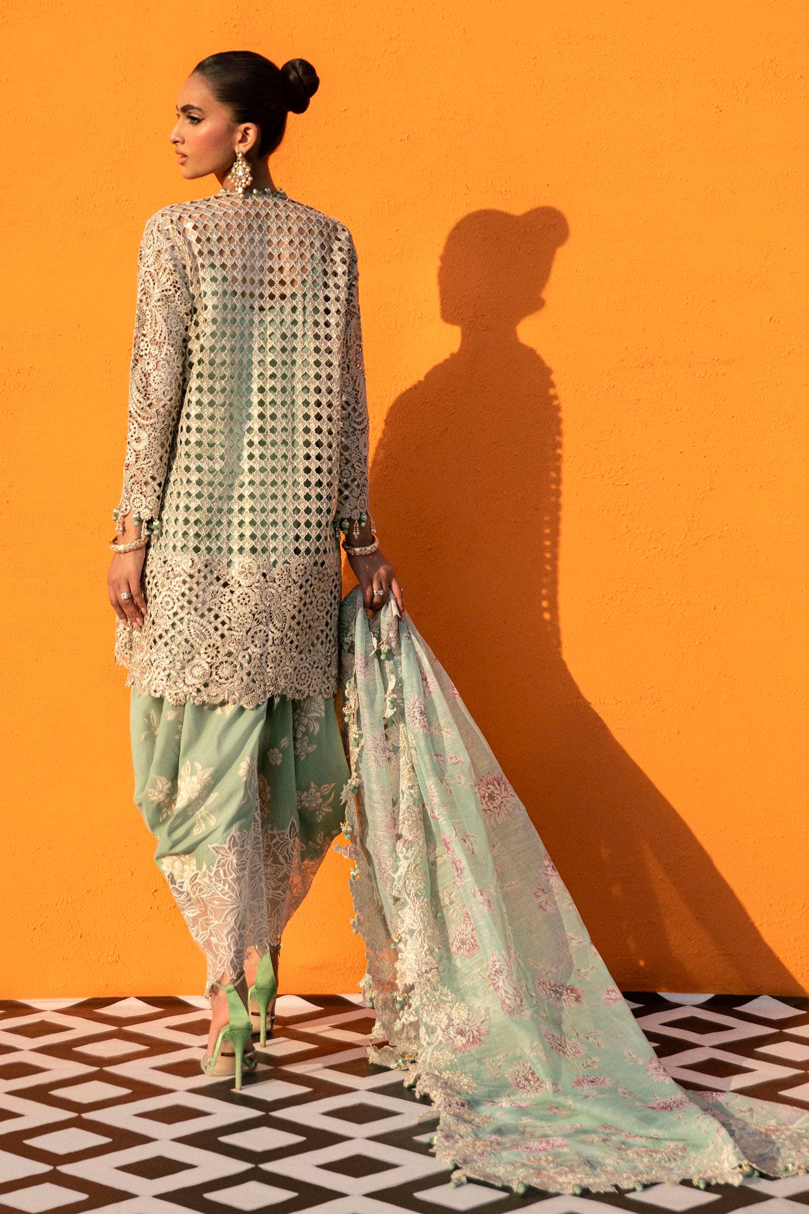 Sana Safinaz | Nura Festive 24 | N241-007-3CV - Pakistani Designer Dress - by Sana Safinaz | Type: Bridal - 100% Original at Saira Sultan