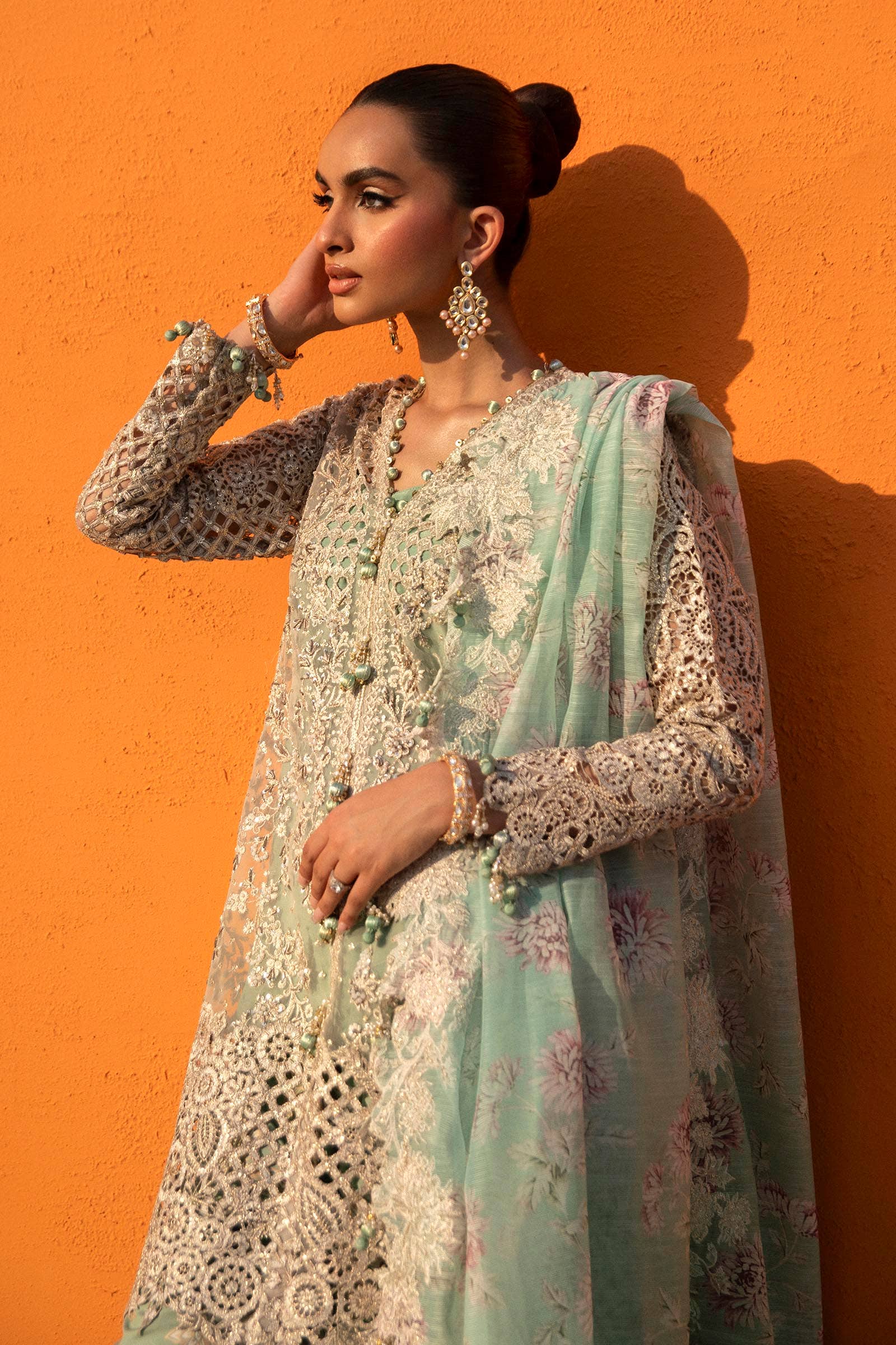 Sana Safinaz | Nura Festive 24 | N241-007-3CV - Pakistani Designer Dress - by Sana Safinaz | Type: Bridal - 100% Original at Saira Sultan