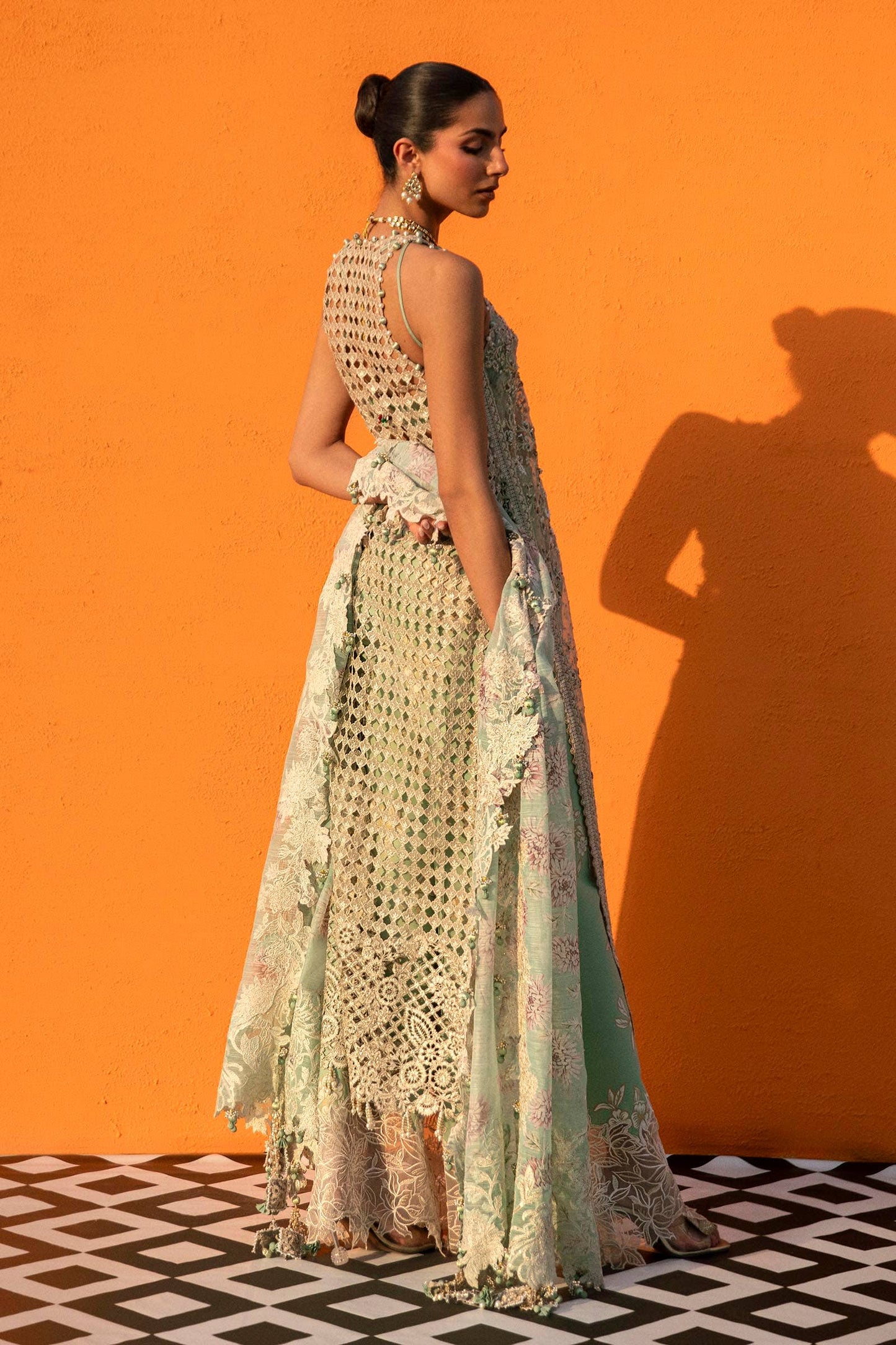 Sana Safinaz | Nura Festive 24 | N241-007-3CV - Pakistani Designer Dress - by Sana Safinaz | Type: Bridal - 100% Original at Saira Sultan