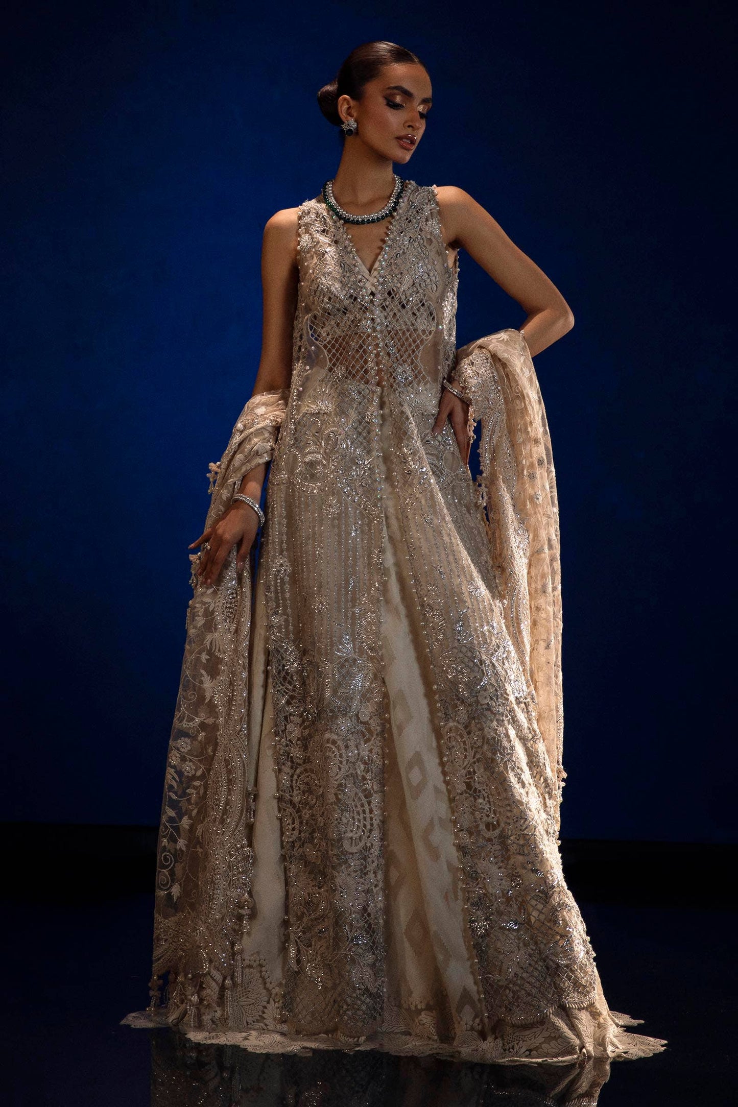 Sana Safinaz | Nura Festive 24 | N241-001-3CT - Pakistani Designer Dress - by Sana Safinaz | Type: Formal - 100% Original at Saira Sultan