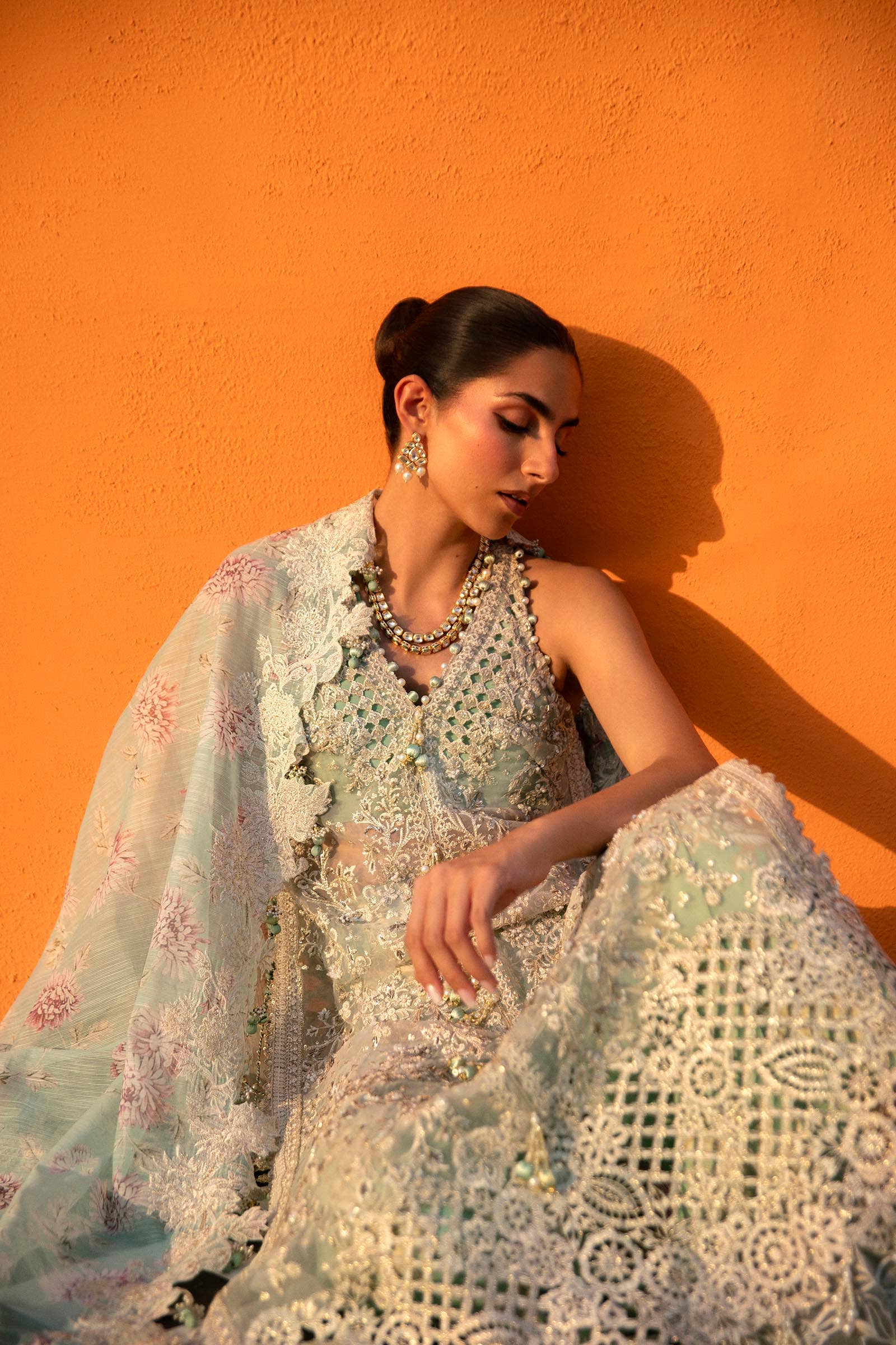 Sana Safinaz | Nura Festive 24 | N241-007-3CV - Pakistani Designer Dress - by Sana Safinaz | Type: Bridal - 100% Original at Saira Sultan