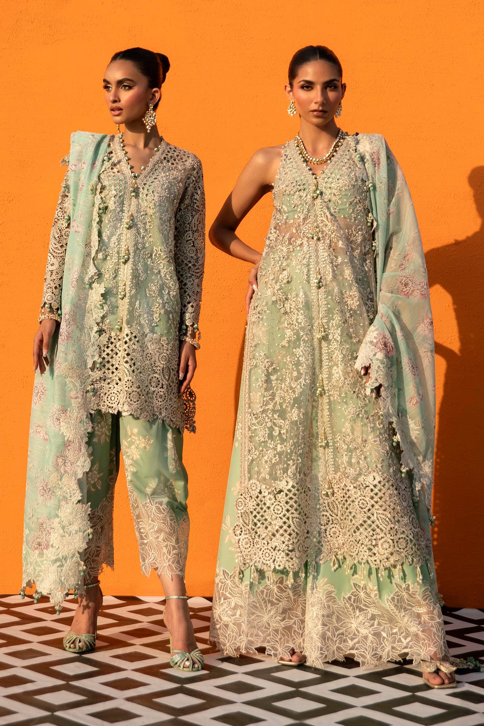Sana Safinaz | Nura Festive 24 | N241-007-3CV - Pakistani Designer Dress - by Sana Safinaz | Type: Bridal - 100% Original at Saira Sultan