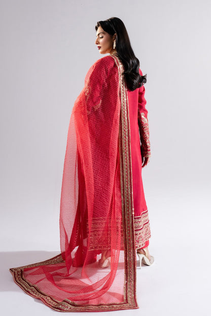 Maryum N Maria | Luna Formals | SELAH M Hot Pink Viscose Cotton