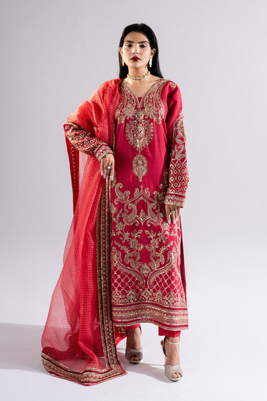 Maryum N Maria | Luna Formals | SELAH S Hot Pink Viscose Cotton