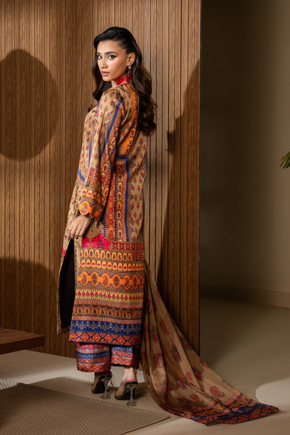 Maryum N Maria | Nazm Collection | SERENA - MS50467 S Rosy Brown Silk