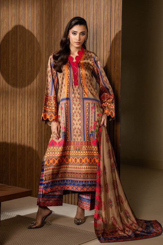 Maryum N Maria | Nazm Collection | SERENA - MS50467 XS Rosy Brown Silk