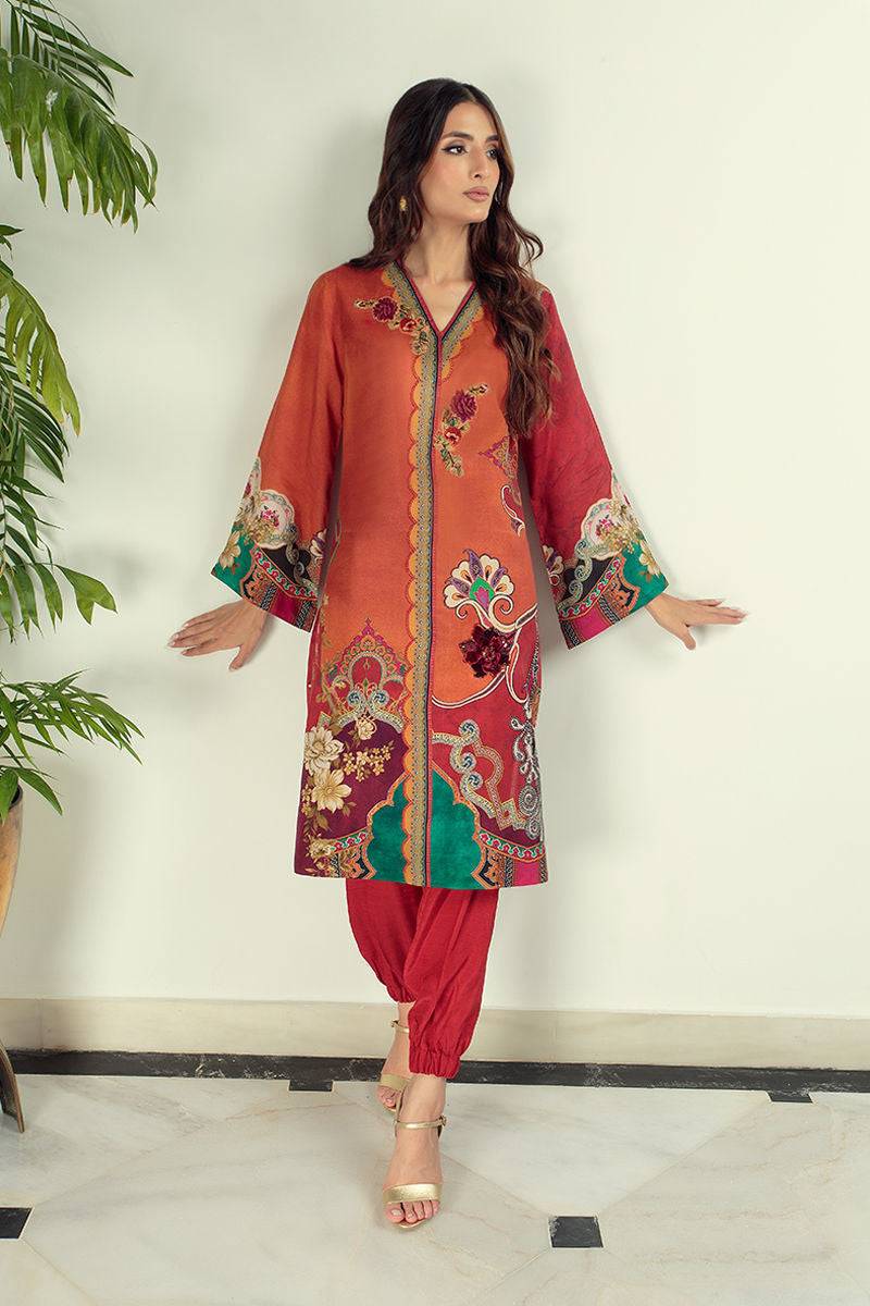 Shamaeel Ansari | Daily Pret Wear | ECK-07 - Pakistani Designer Dress - by Shamaeel Ansari | Type: Luxury - 100% Original at Saira Sultan