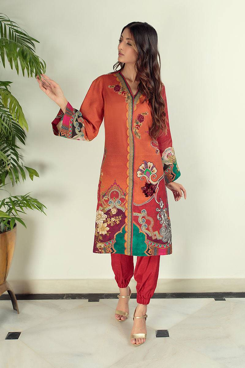 Shamaeel Ansari | Daily Pret Wear | ECK-07 - Pakistani Designer Dress - by Shamaeel Ansari | Type: Luxury - 100% Original at Saira Sultan