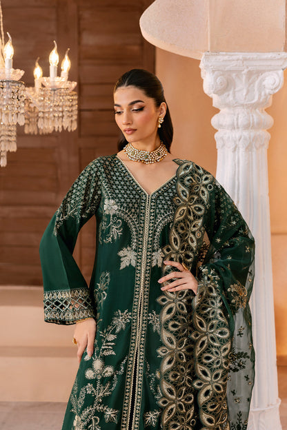 Ramsha | Shehnai Formals |SS-101 M Dark Green Raw Silk
