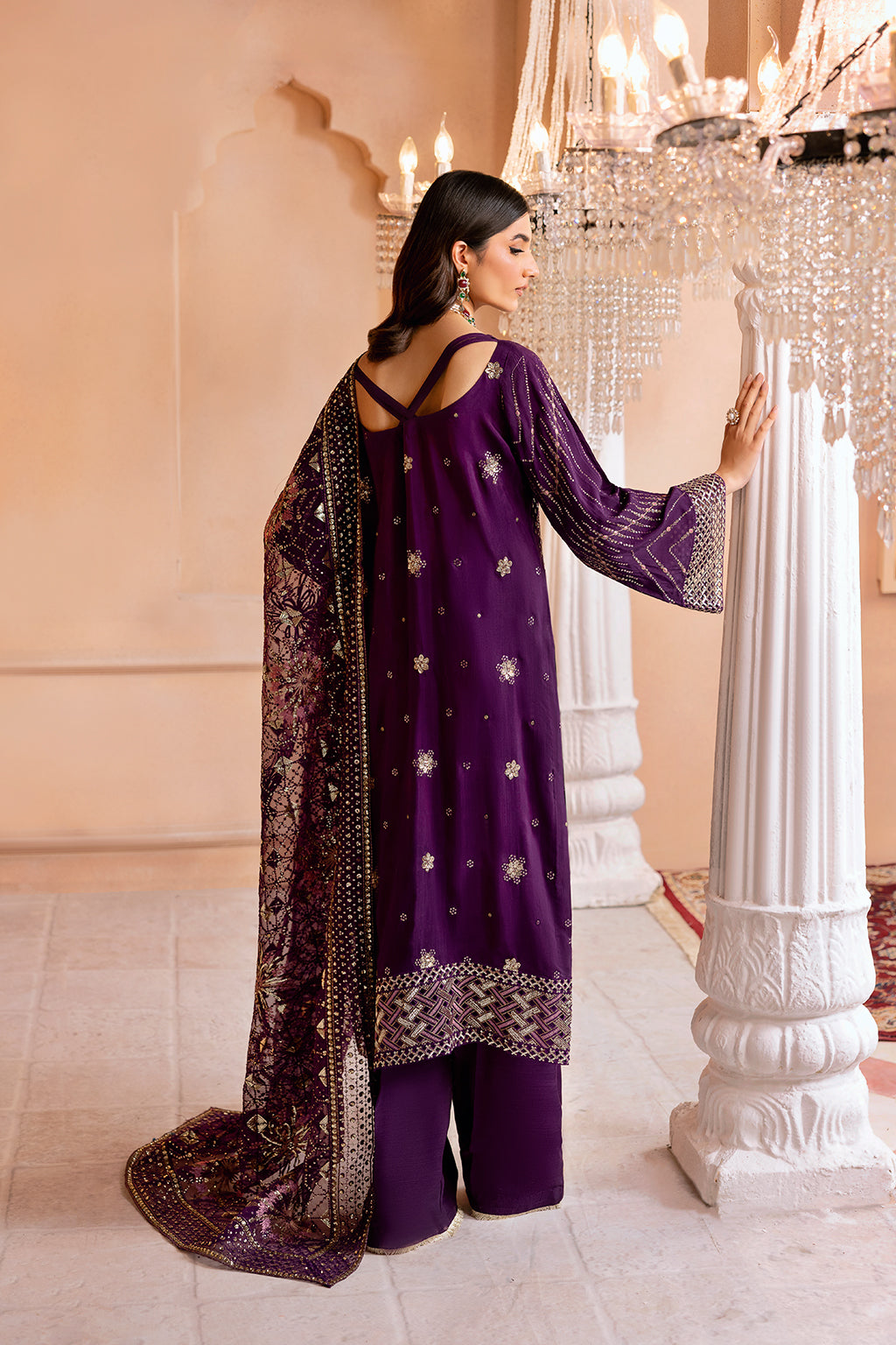 Ramsha | Shehnai Collection | SS-104 S Dark Purple Raw Silk