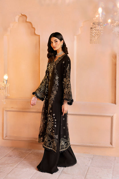 Ramsha | Shehnai Formals | SS-105 XL Black Raw Silk