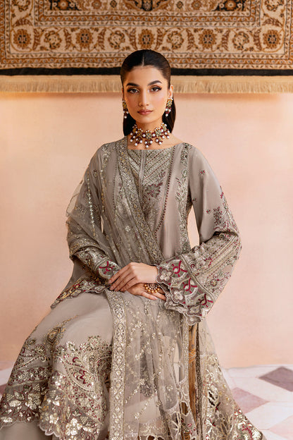 Ramsha | Shehnai Formals | SS-103 L Cloud Gray Raw Silk