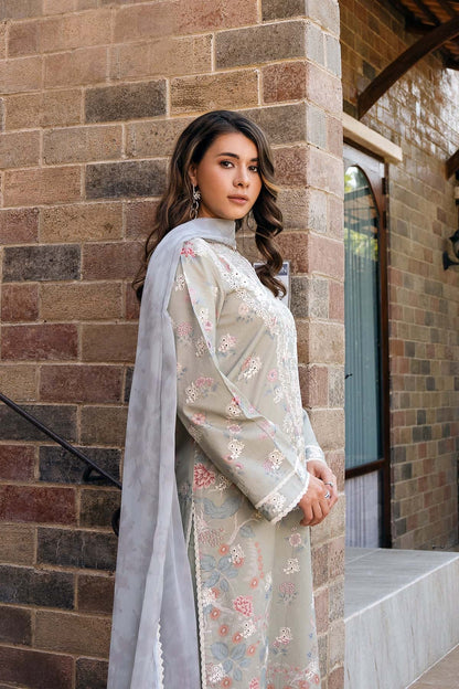 Afrozeh | Damask The Holiday Edit 25 | Maelis A L Light Pistachio Lawn