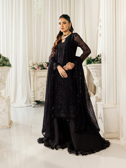 Salitex | Signature Festive Chiffon | SUNS7CH048UT M Black Chiffon