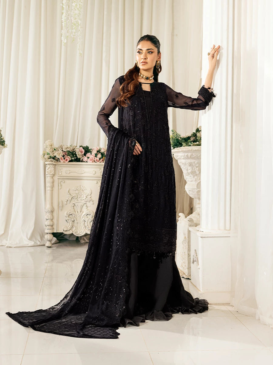 Salitex | Signature Festive Chiffon | SUNS7CH048UT XL Black Chiffon