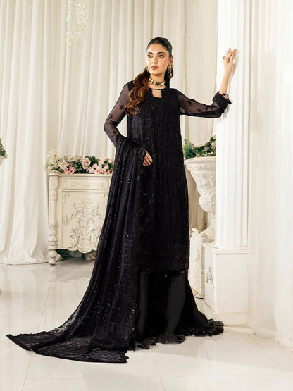 Salitex | Signature Festive Chiffon | SUNS7CH048UT XL Black Chiffon