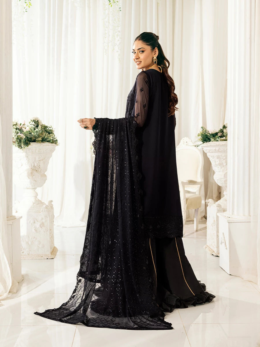 Salitex | Signature Festive Chiffon | SUNS7CH048UT S Black Chiffon