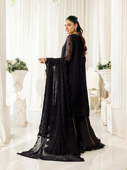 Salitex | Signature Festive Chiffon | SUNS7CH048UT S Black Chiffon