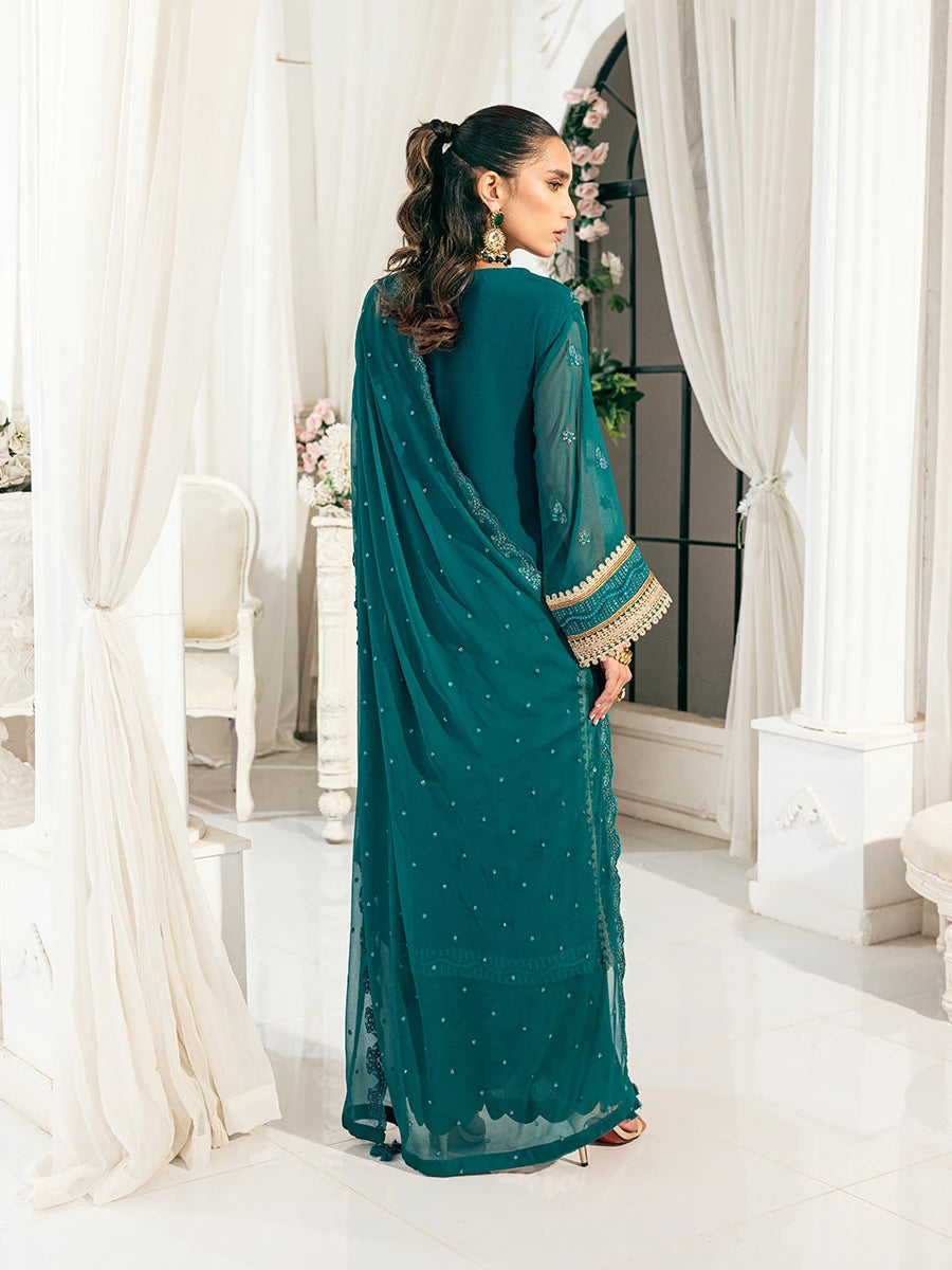 Salitex | Signature Festive Chiffon | SUNS7CH045UT S Teal Green Chiffon