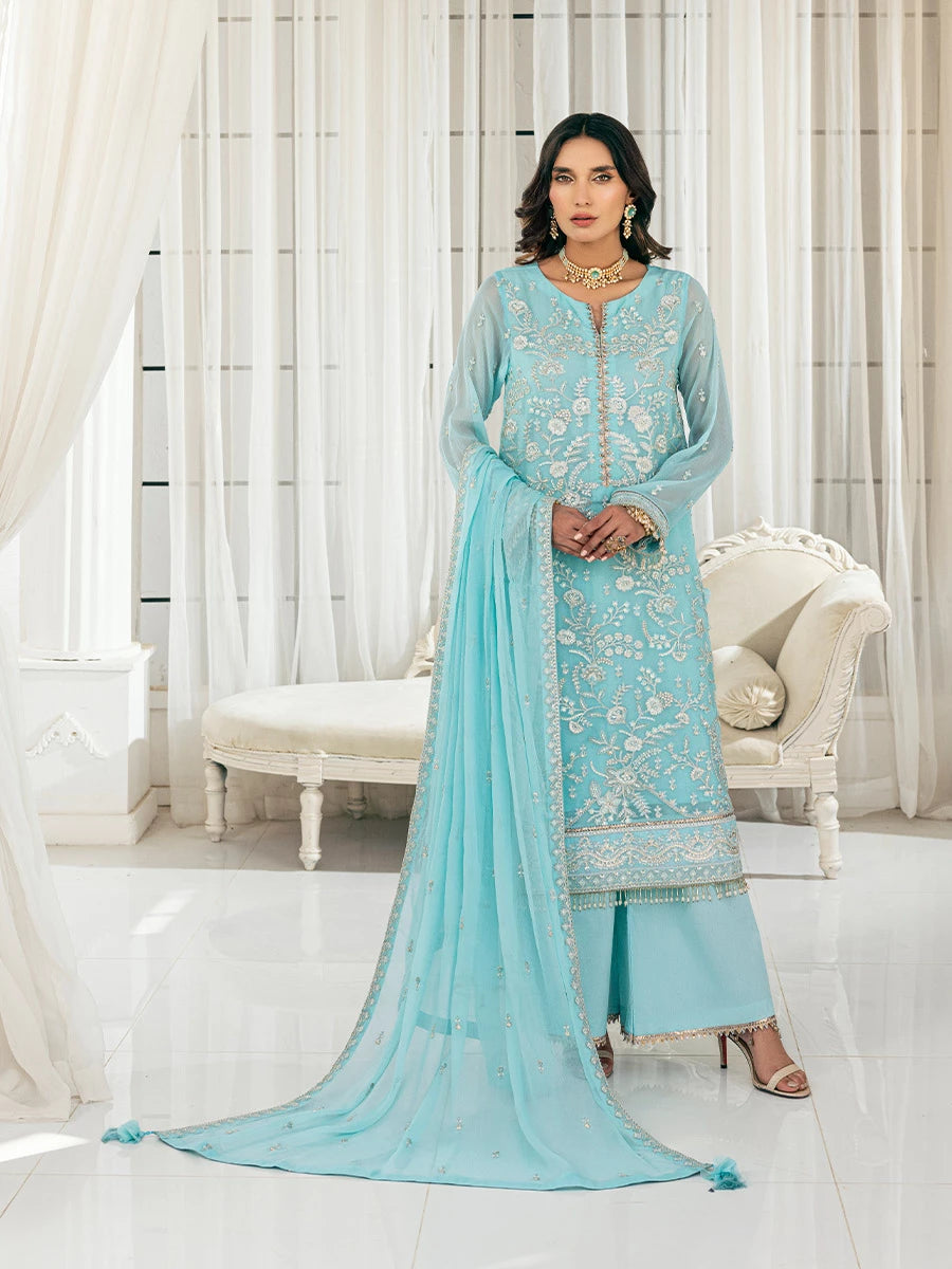 Salitex | Signature Festive Chiffon | SUNS7CH043UT XS Light Blue Chiffon