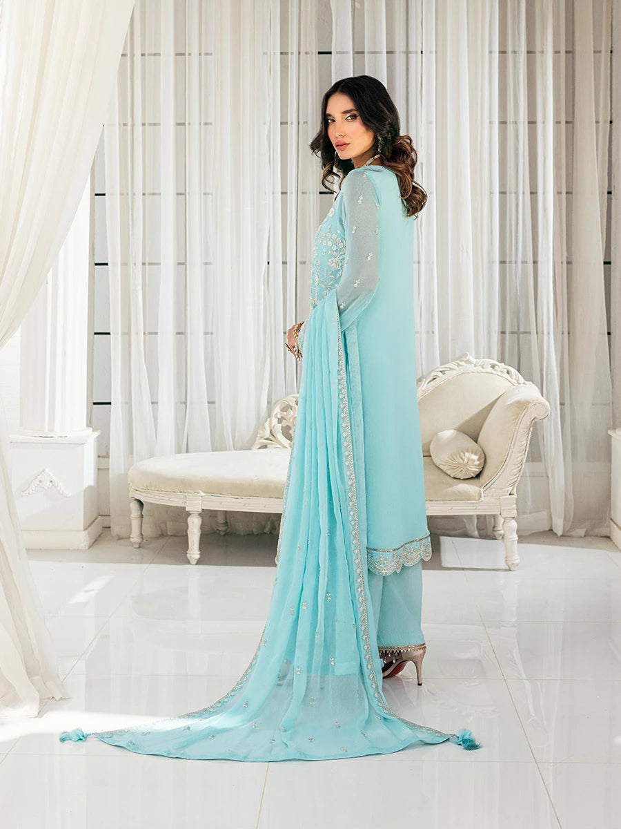 Salitex | Signature Festive Chiffon | SUNS7CH043UT S Light Blue Chiffon