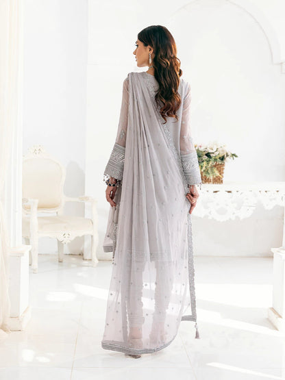 Salitex | Signature Festive Chiffon | SUNS7CH034UT S Silver Chiffon