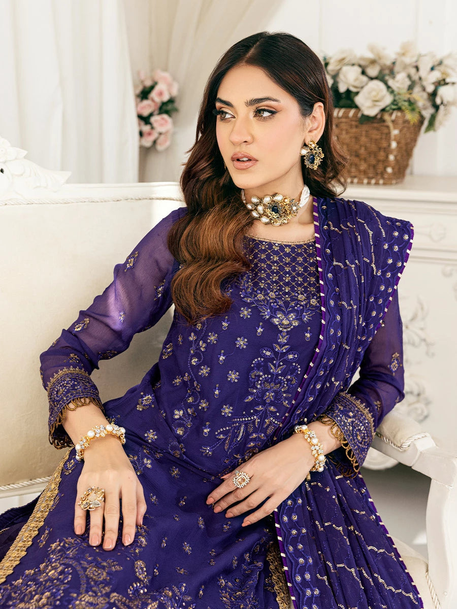 Salitex | Signature Festive Chiffon | SUNS7CH046UT M Purple Chiffon