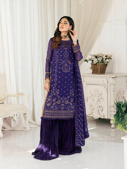 Salitex | Signature Festive Chiffon | SUNS7CH046UT XL Purple Chiffon