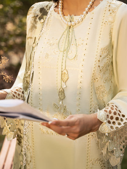 Izel | Dastak Luxury Lawn | SIRAA M Apple Green Lawn