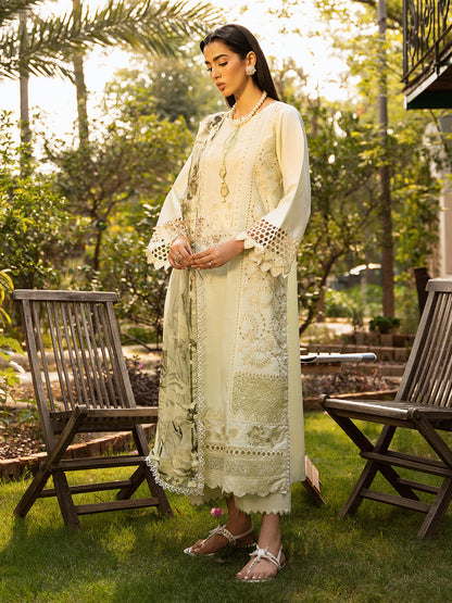 Izel | Dastak Luxury Lawn | SIRAA S Apple Green Lawn
