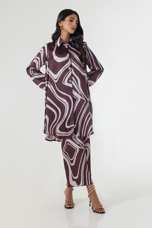 Sana Safinaz | Silk Tunics | SS24STP175P2T S Multicolor Poly Satin