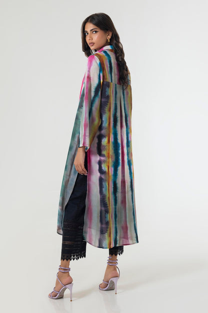 Sana Safinaz | Silk Tunics | SS24STP179 M Multicolor Poly Satin
