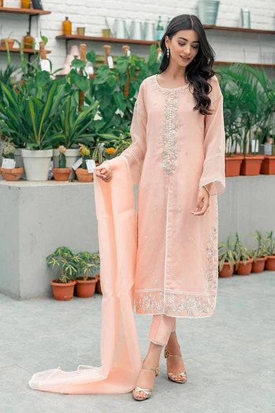 Jeem | Luxury Pret | STRIKING PEACH - Pakistani Designer Dress - by Jeem | Type: Luxury - 100% Original at Saira Sultan