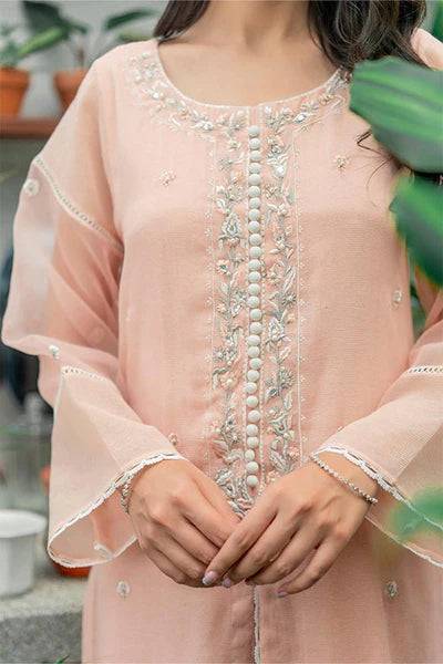 Jeem | Luxury Pret | STRIKING PEACH - Pakistani Designer Dress - by Jeem | Type: Luxury - 100% Original at Saira Sultan