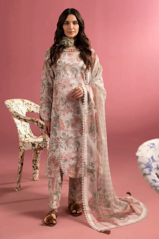 Alizeh | Sheen Lawn Prints 24 | Sunset Blush - Pakistani Designer Dress - by Alizeh | Type: Luxury - 100% Original at Saira Sultan